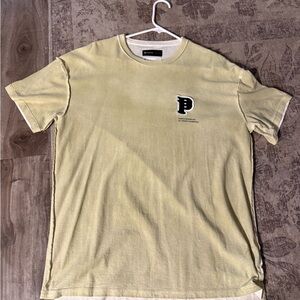 Pale Yellow Short Sleeve Tee with P Logo
